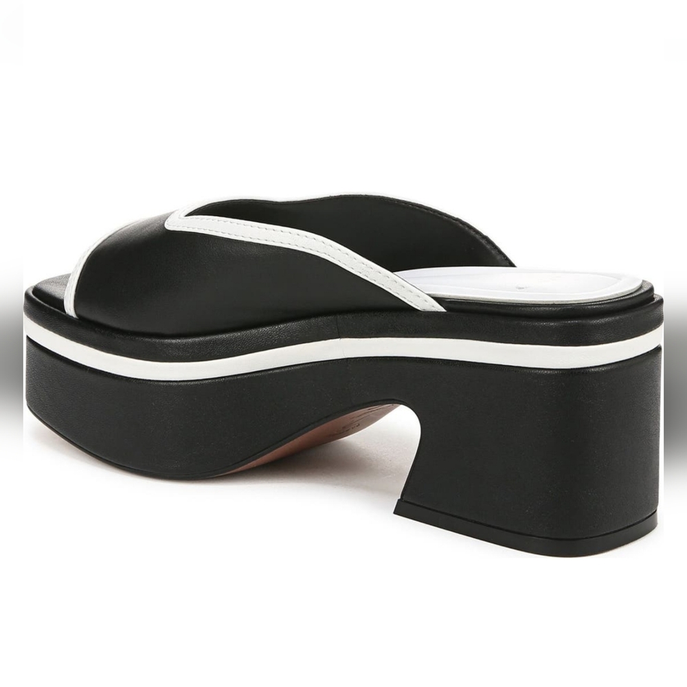 Sarto Franco Sarto Leather Platform Sile On Comfy Sandals - Picture 9 of 14